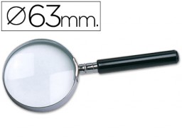 Lupa de cristal Q-Connect aro metálico mango negro 60mm.